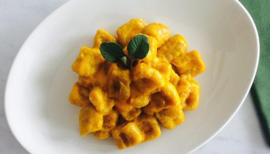 POTATO GNOCCHI WITH CARROTS AND SAFFRON CREAM