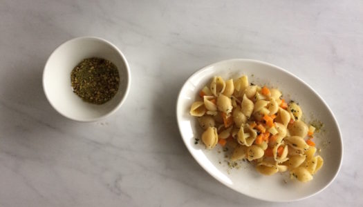 CONCHIGLIE CON ZUCCA, PATATE E PORRO