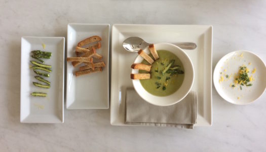 CREMA DI ASPARAGI AL PROFUMO DI MENTA E LIMONE