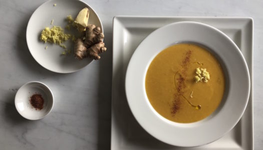 PUMPKIN AND CAULIFLOWER SOUP WITH OAT