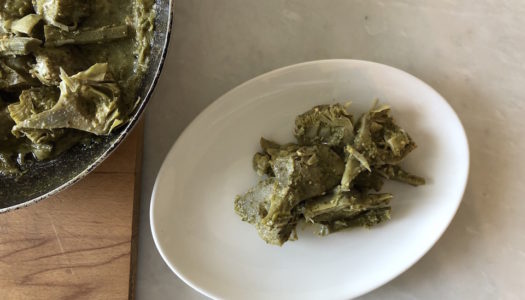 CARCIOFI AL PESTO DI RUCOLA