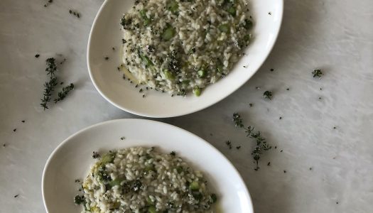 RISOTTO AGLI ASPARAGI AL PROFUMO DI TIMO